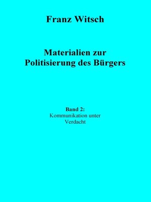cover image of Materialien zur Politisierung des Bürgers, Band 2